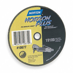 Norton Abrasives CutOff Wheel,NorZon Plus,4"x.062"x3/8" 66243510677