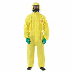 Microchem Coveralls,M,Yellow,Non-Woven Lam,PK6 YE30-W-92-111-03