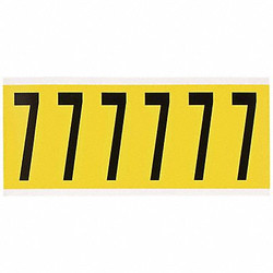 Brady Number Label,7,1-1/2 in. W x 3-1/2 in. H  3450-7