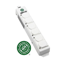 Tripp Lite Outlet Strip,White,15 A,Cord 6 ft L PS-606-HGDG