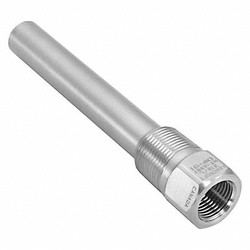 Ashcroft Threaded Thermowell,1/2"MNPT,SS 50W0250ST260S