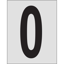 Brady Number Label,1in.H Character,PK25 5900-0