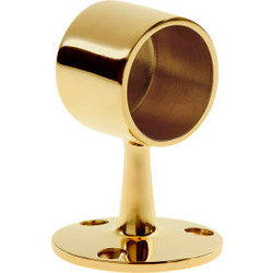 Lavi Industries Flush End Post for 1.5"" Tubing Polished Brass