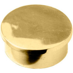 Lavi Industries End Cap Flush for 1"" Tubing Polished Brass