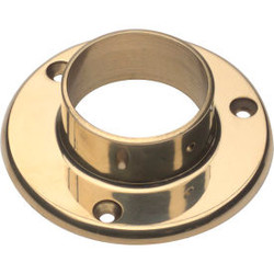 Lavi Industries Flange Wall for 2"" Tubing Polished Brass