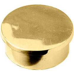 Lavi Industries End Cap Flush for 2"" Tubing Polished Brass