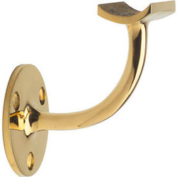 Lavi Industries Handrail Bracket for 1.5"" Tubing Polished Brass