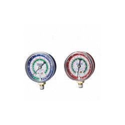 Yellow Jacket Low Side Gauge, 2 1/2 in Dia, Blue 49002