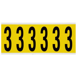 Brady Number Label,3,1-1/2 in. W x 3-1/2 in. H  3450-3