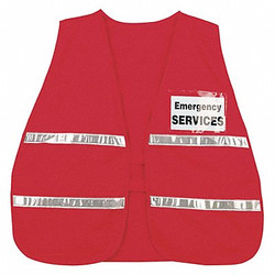 Mcr Safety Incident Vest Red White Reflective  ICV204