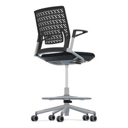 Safco® CHAIR,STOOL,FLEX BACK,ARM KSX1SBBLK