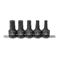 Gearwrench Hex Bit Imp Sckt Set,5 pcs.,3/4" Dr,Mtrc  84968