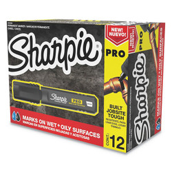 Sharpie Pro Permanent Marker,Chisel Tip,PK12 2018326
