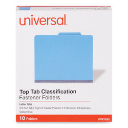 Universal Pressboard Classification Folders,PK10 UNV10301