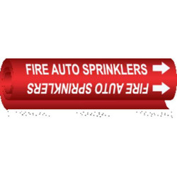 Brady Pipe Marker,Fire Auto Sprinklers,26in H 5686-II