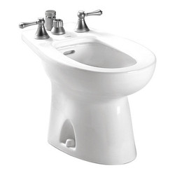 Toto Toilet Bidet,Piedmont,4-Hole,Cotton Wt BT500B#01