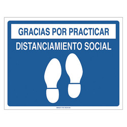 Stranco Social Distancing Sign,14"H,18"W,Spanish FS-1418-001