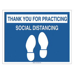 Stranco Social Distancing Sign,14"H,18"W,English FS-1418-002