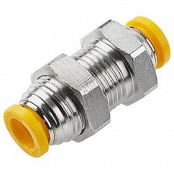Parker Fitting,12 mm,Brass,Push-to-Connect 62PLPBH-12M