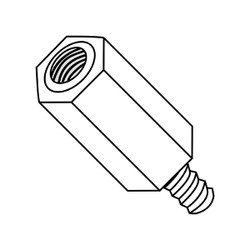 Sim Supply Standoffs,4-40x1/4,1/4 Hex M-F,PK1000 140404HMN