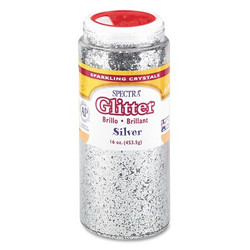 Pacon Spectra Glitter,Silver,16oz.Shaker-Top 91710