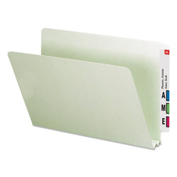 Smead Folder,End Tab,Gray/Green,PK25 29210