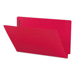 Smead Folder,End Tab,Fastener,Red,PK50 28740