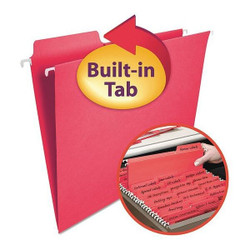 Smead Folder,Hanging,FasTab,Red,PK20 64096