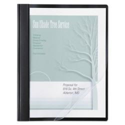 Acco Report Cover,1/2",Clear/Black,10 PK A7026101A