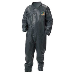 Lakeland Collared Coverall,Elastic,Gray,2XL LS51110-2X