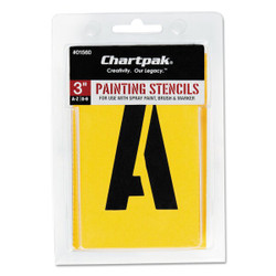 Chartpak Painting Stencil,Letters/Numbers,3",PK35 01560