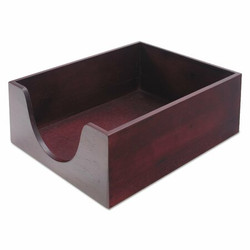 Carver Stackable Desk Tray,10"x12"x5,Mahogany CW08213