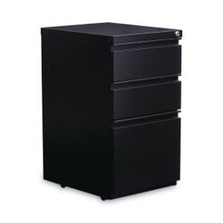 Alera Metal Pedestal File w/Full-Len,3-Drawer ALEPBBBFBL