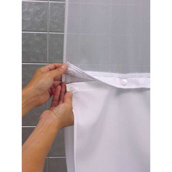 Hookless Shower Curtain Liner,70 in W,White HBH40SL0157