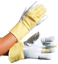Impacto Anti-Vibration Gloves, Leather, M,PR US7904030