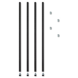 Alera Stackable Posts Wire Shelving,36",PK4 ALESW59PO36BL