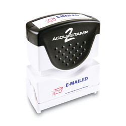 Accu-Stamp2 Stamp,Red/Blue,Emailed,1-5/8"x1/2" 035541