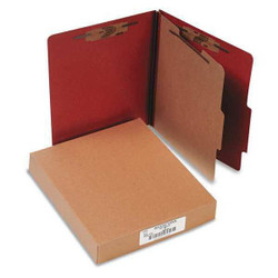 Acco ClassificationFolder,Ltr,4-Sec.,Red,PK10 A7015034