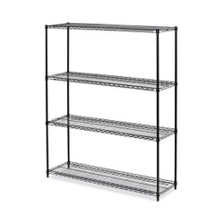 Alera Wire Shelving Unit,4-Shelf,60"x18"x72" 4TIND6018BA