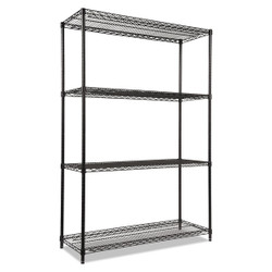 Alera Wire Shelving Unit,4-Shelf,48"x18"x72" ALESW504818BL