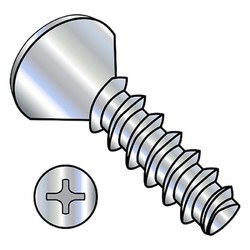 Sim Supply Screws,8-16x1/2 Phil OVL FT Pla,PK5000 0808LPO