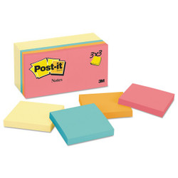 Post-It Pad,3"x3",Neon,Yellow,PK14 654-14YWM