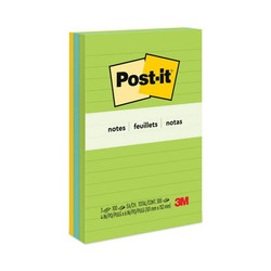 Post-It Note,Pst-It 4"X6"Ruld,Ult,PK3 6603AU