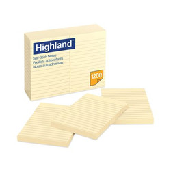 3m Note,Hlined,4"X6",Yellow,PK12 6609YW