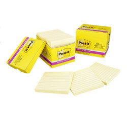 Post-It Pad,4"X4",Cabinet,Canary,PK12 675-12SSCP