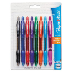 Paper Mate Pen,Profile Rt,Assorted,PK8 1960662