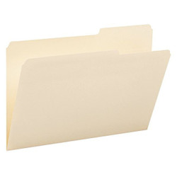 Smead Folder,2/5"Cut,Legal,Manila,PK100 15385