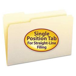 Smead Folder,1/3"Ct,Legal,Pos1,Manila,PK100 15331