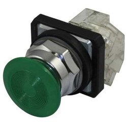 Dayton Non-Illuminated Push Button,30mm,Green 30G459