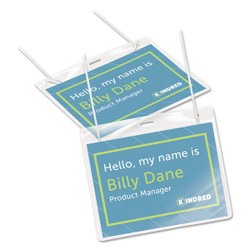 Avery Dennison Clear Hanging,Name Badge,PK100 74459